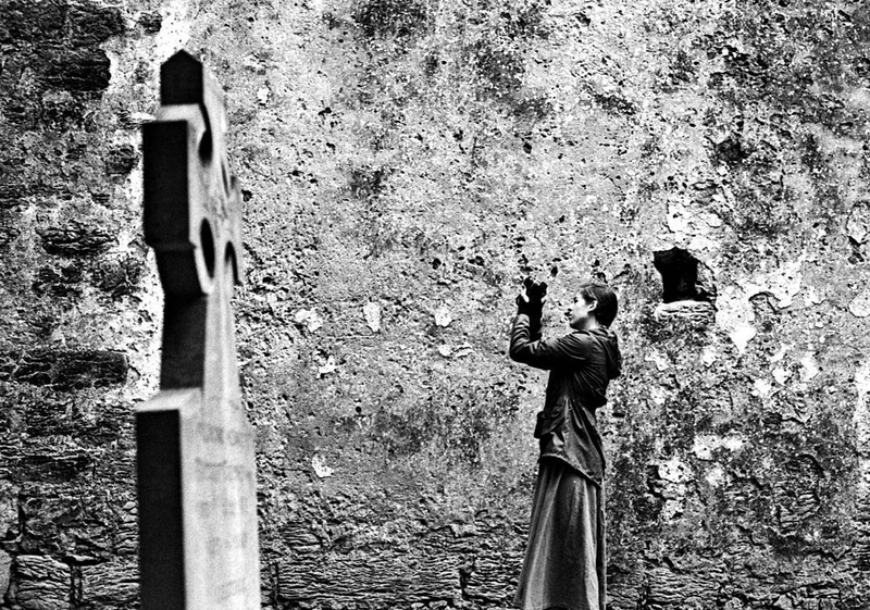 My Wife using my a6000 at Corcomroe Abbey, Co. Clare Ireland